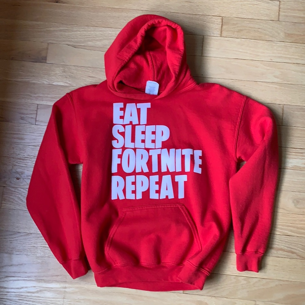 Boys’ red Fortnite hoodie